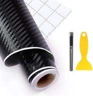 htvront black carbon fiber roll matte logo