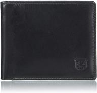 stacy hudson bifold leather wallet logo