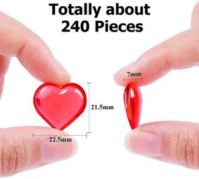 img 3 attached to ❤️ URATOT 240 Pieces Red Acrylic Heart Gems: Sparkling Valentine's Day Decorations for Vase Fillers, Weddings, and Home Décor