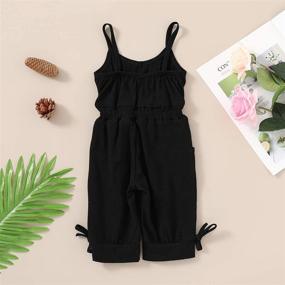 img 3 attached to 👧 Sleeveless Overalls Jumpsuit for Girls - YOUNGER STAR Girls' Clothing