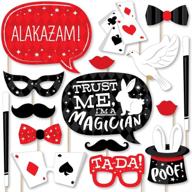 🎉 magical birthday party photo booth props kit - big dot of happiness ta-da, magic show - 20 count logo