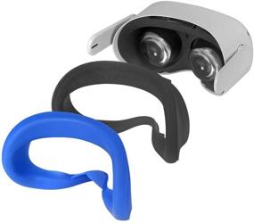 img 2 attached to Силиконовый чехол для лица Blue VR для Oculus Quest 2 - влагозащитная подушка для лица, заменяемая подушка для лица - аксессуары для Oculus Pads интерфейсные лицевые подушки