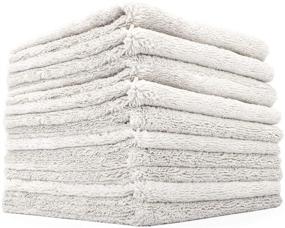 img 4 attached to The Rag Company - Edgeless Microfiber Auto Detailing Towels - Premium 70/30 Blend, Dual-Pile Plush Cloth, Buffing & Polishing, 420gsm, 16in x 16in, Light Grey (10-Pack)