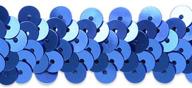 royal blue sequin trim - expo international 20-yard, 2-row metallic stretch, 7/8-inch logo