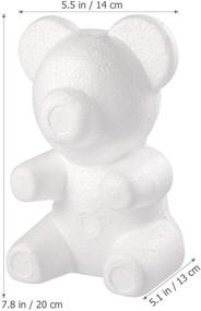 img 1 attached to 🐻 Amosfun DIY Craft Styrofoam Foam Bear Mold for Flower Arranging Gift Wedding Party Decoration – White, 7.87x 5.12 Inch