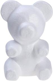 img 4 attached to 🐻 Amosfun DIY Craft Styrofoam Foam Bear Mold for Flower Arranging Gift Wedding Party Decoration – White, 7.87x 5.12 Inch