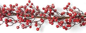 img 2 attached to 🎄 72-inch CraftMore Iced Red Berry Garland