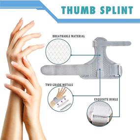 img 2 attached to 👍 Thumb Splint Brace: Stabilizer for Trigger Thumb, Pain Relief, Arthritis, Tendonitis, Sprains, Carpal Tunnel - Reversible for Left or Right Hand