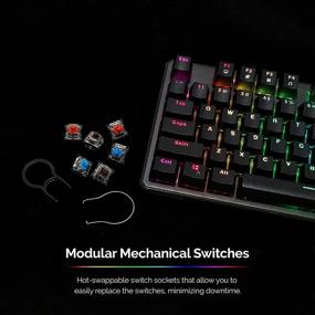 img 1 attached to 💡 Tecware Phantom 87-Key RGB LED Mechanical Keyboard with Outemu Blue Switch