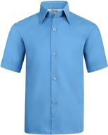 👔 boys dress shirt short sleeve: stylish tops, tees & shirts for boys' clothing logo