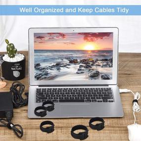 img 2 attached to Newlan 60PCS 6 Inches Reusable Cable Ties: Adjustable Cord Straps for Effective Cable Management - Black