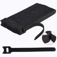 newlan 60pcs 6 inches reusable cable ties: adjustable cord straps for effective cable management - black logo