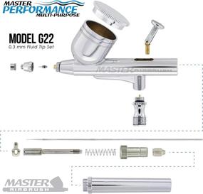 img 2 attached to 🎨 Master Airbrush Cool Runner II Dual Fan Air Storage Tank Compressor System Kit - G22 Gravity Feed Airbrush Set with 0.3mm Tip - Hose, Holder, How-to Guide Included - Ideal for Hobby, Automotive, Cake Decorating, Tattooing, Body Art