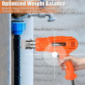 img 1 attached to 🔥 Enertwist 1500W Heat Gun Kit with Dual Temperature, 4 Nozzle Attachments - Ideal for Shrink Wrapping, Paint Removal, Rusty Bolt Stripping, Wire Shrinking, Crafting - ET-HG-1500R