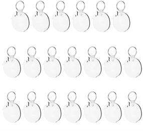 img 4 attached to 🔑 MDF Board Sublimation Blanks Keychains: 2021 Christmas Ornaments Pendants for DIY ID Name Tags - 20 Piece Set