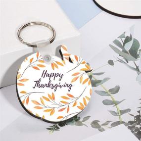 img 1 attached to 🔑 MDF Board Sublimation Blanks Keychains: 2021 Christmas Ornaments Pendants for DIY ID Name Tags - 20 Piece Set