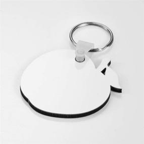 img 2 attached to 🔑 MDF Board Sublimation Blanks Keychains: 2021 Christmas Ornaments Pendants for DIY ID Name Tags - 20 Piece Set