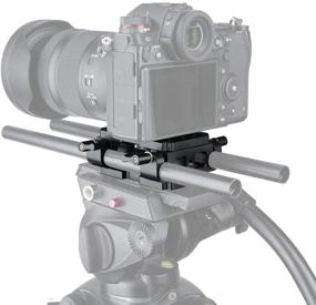 img 2 attached to 🎥 NICEYRIG Shoulder Support Camera Baseplate: Enhance Stability with 15mm Rod Clamp Railblock for Rod Support/DSLR Rig Cage