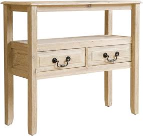 img 1 attached to Ramsey Acacia Wood Console Table by 🪑 Christopher Knight Home - Brushed Morning Mist Finish