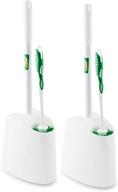 libman toilet brush and plunger combo pack, white-green, 2-pieces логотип