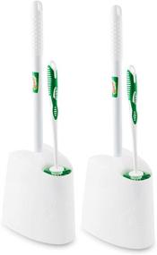 img 4 attached to Libman Toilet Brush and Plunger Combo Pack, White-Green, 2-Pieces