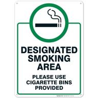 🚬 ultimate outdoor smoking experience with designated smoking cigarette aluminum logo
