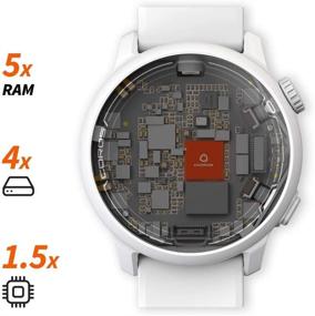 img 3 attached to 🔋 Coros PACE 2 Премиум GPS Спортивные часы белого цвета с монитором сердечного ритма, барометром и долговечной батареей - комплект с переносным аккумулятором Wearable4U (белый - силиконовый ремешок)