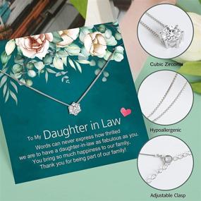 img 1 attached to JeeweLife Sterling Silver Daughter in Law Necklace - Perfect Birthday & Wedding Gift