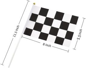 img 3 attached to 🏁 Cloud-X 30PCS Checkered Flags 8 x 5.5 Inch Racing Polyester Flags with Plastic Sticks - Black & White Racing Flag for Racing, Race Car Party, Sport Events