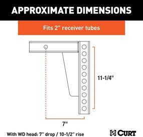 img 3 attached to CURT 17123 Weight Distribution Hitch Shank Replacement with 2-Inch Receiver, 7-Inch Drop, and 10-1/2-Inch Rise