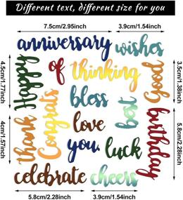 img 3 attached to Charming Style Word Dies for Card Making: 16-Piece Cutting 🎨 Dies Set with Embossing Script, Ideal for DIY Scrapbook and Celebration Cards