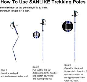 img 2 attached to SANLIKE Lightweight Trekking Poles Extendable