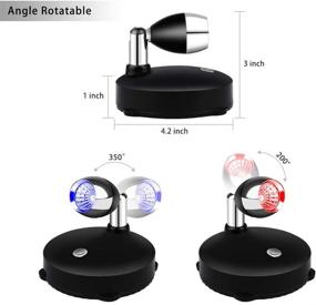 img 3 attached to 🔦 LEASTYLE Wireless Spotlight: Battery Operated, Dimmable LED Spotlights with Remote - RGB 2 Pack