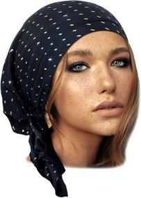 img 1 attached to 💎 Stylish Sparkle: Pre Tied Tichel Lightweight Collection for Women's Accessories, Scarves & Wraps