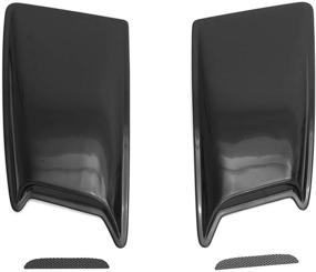 img 2 attached to 🚗 AVS 80002 Medium 2-Piece Hood Scoop by Auto Ventshade with Sleek Black Finish