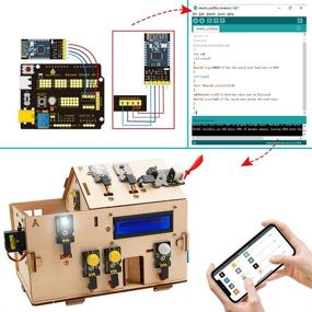 img 1 attached to 🏠 KEYESTUDIO Smart Home Starter Kit for Arduino Uno R3, Electronics Home Automation Toys, Wooden House Sensor Kit for STEM Education, Coding Set for Kids, Adults, Teens
