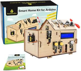 img 4 attached to 🏠 KEYESTUDIO Smart Home Starter Kit for Arduino Uno R3, Electronics Home Automation Toys, Wooden House Sensor Kit for STEM Education, Coding Set for Kids, Adults, Teens
