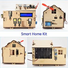 img 3 attached to 🏠 KEYESTUDIO Smart Home Starter Kit for Arduino Uno R3, Electronics Home Automation Toys, Wooden House Sensor Kit for STEM Education, Coding Set for Kids, Adults, Teens