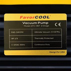img 3 attached to FavorCOOL 2FC-36T 2-Stage 1/3HP Rotary Vane Vacuum Pump for HVAC Car A/C Refrigerant Charge - R410a R134a R22