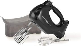 img 4 attached to 🔌 Hamilton Beach 6-Speed Electric Hand Mixer with Snap-On Case, Beaters, Whisk, Black - Enhanced SEO