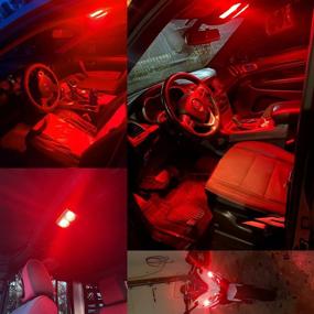 img 2 attached to 🚗 Alla Lighting Xtreme Super Bright 168 194 LED Lights Bulbs T10 Wedge - Pure Red 12V W5W 2825 - Ideal for Cars, Trucks, Interior Lights