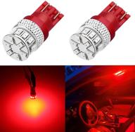 🚗 alla lighting xtreme super bright 168 194 led lights bulbs t10 wedge - pure red 12v w5w 2825 - ideal for cars, trucks, interior lights logo