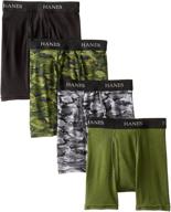 🩲 непревзойденный комфорт-флекс: белье для мальчиков hanes boys' 4 pack printed boxer briefs для непревзойденного комфорта логотип