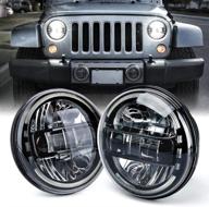 фары xprite 7 дюймов cree led для jeep wrangler jk/lj/cj/tj & hummer h1/h2, круглые фары с halo drl, сертифицировано по стандарту dot. логотип