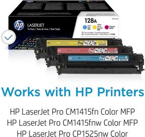 img 3 attached to Тонер-картриджи HP 128A (CE321A, CE322A, CE323A) в голубом, желтом, пурпурном - Совместимы с HP LaserJet Pro CM1415, CP1525