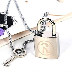 img 2 attached to 🔐 JCvCX 2 in 1 Honjo Ren Cosplay Lock Key Couple Necklace - Long Chain Lovers Necklace, Punk Style, Zinc Alloy Pendant, Openable for a Unique Charm