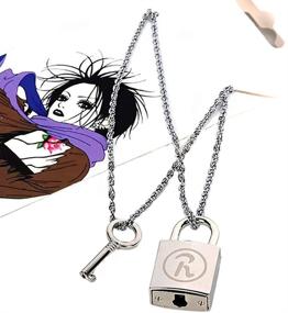 img 3 attached to 🔐 JCvCX 2 in 1 Honjo Ren Cosplay Lock Key Couple Necklace - Long Chain Lovers Necklace, Punk Style, Zinc Alloy Pendant, Openable for a Unique Charm