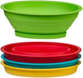 img 1 attached to 🍴 PROGRESS INT - Compact Expandable Colander Set - Assorted Colors - Pack of 4