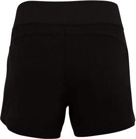img 2 attached to 🏃 Layer 8 Women's 2-in-1 Running Yoga Workout Short with Quick-Dry Knit and Woven Fabric, featuring Compression Shorts