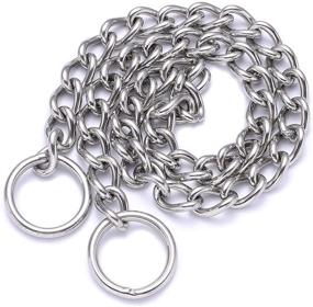 img 3 attached to 🐶 Mile High Life: Durable Stainless Steel Dog Training Chain Collar - Slip P Ring, Choke Collar, Weather Proof & Tarnish Resistant - Choose from a Variety of Sizes and Weight Options